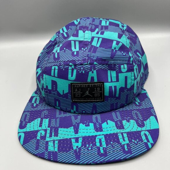 Air Jordan 23 Hat Men Blue‎ Purple 5 Panel Jumpman Snap Back Cap
